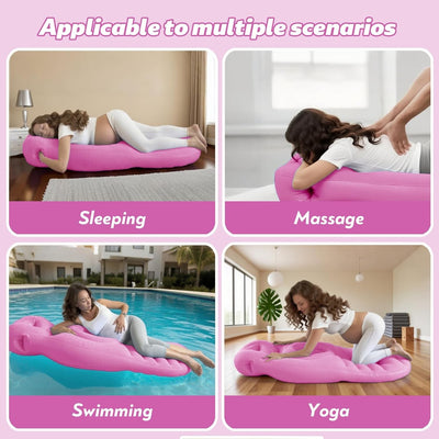 Pregnancy Mattress Inflatable Pillow Full Body Maternity Airbed with Hole Gifts