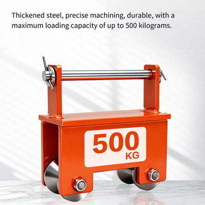 500KG Pipe Beam Trolley Manual Push Lifting Round Tube Sports Car For 50mm Pipe