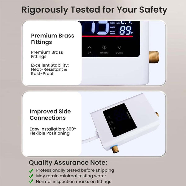ElectricTankless Water Heater Instant Hot Water w/Remote Control&Digital Display