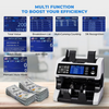 Mixed Denomination Money Bill Counter Cash Counter Bank Grade Currency Sorting
