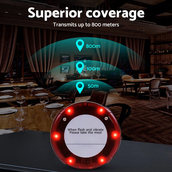 Restaurant Pager Wireless Calling System Vibrator Paging Device Bell Cafe Beeper