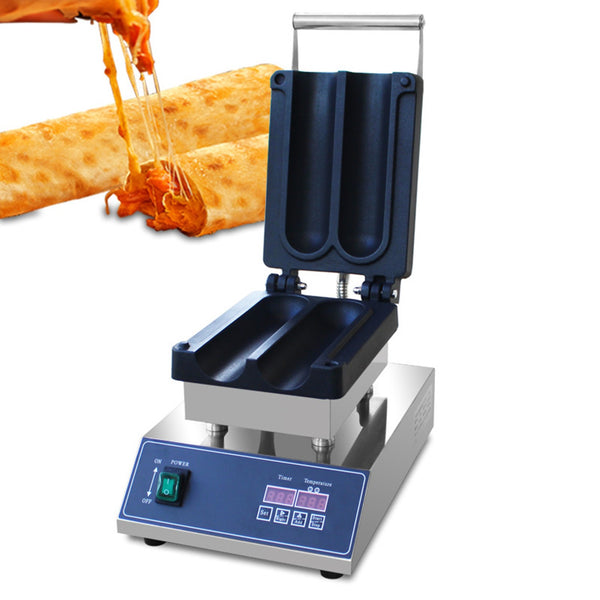 Commercial Burrito Maker 2 Grid Chicken Wraps Toaster 1500W 50-300℃ Non-Stick