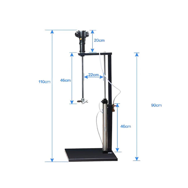 5 Gallon Pneumatic Paint Mixer Air Agitator for Viscous Liquid Ink Dye Chemicals