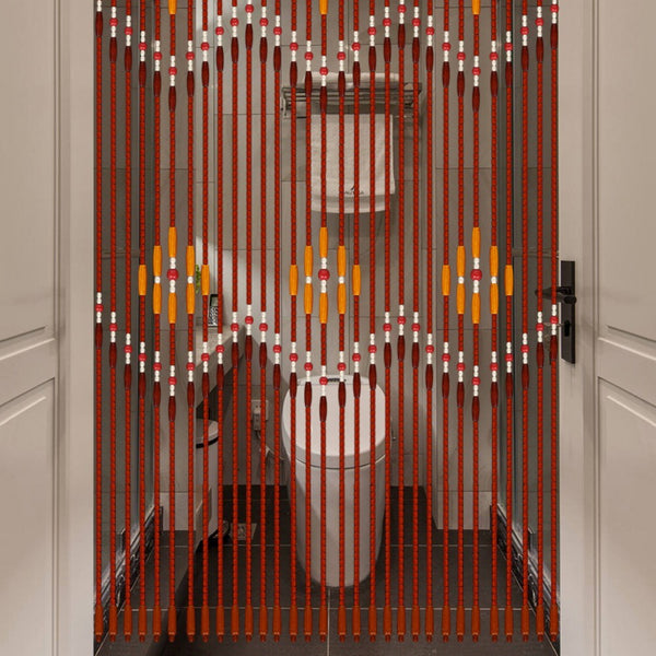 Beaded Curtain Door String Curtains 31Lines Bamboo Wooden Beaded Doorway Curtain