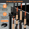 10-Rod Fishing Rod Holder Storage Rack with Wheels Fishing Pole Stand For Garage
