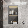 Shower Niche With LED Light Strips Shower Cabinet Bathroom Shelf 700x280x125mm