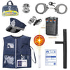 Police Cosplay Uniform Shirt Hat Whistle Costume Suit Birthday Gift For Kids AU