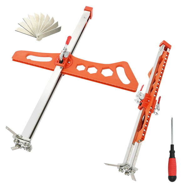 Foldable Drywall Cutter Drywall Cutting Tool Dual-Scale Gypsum Board Cutter
