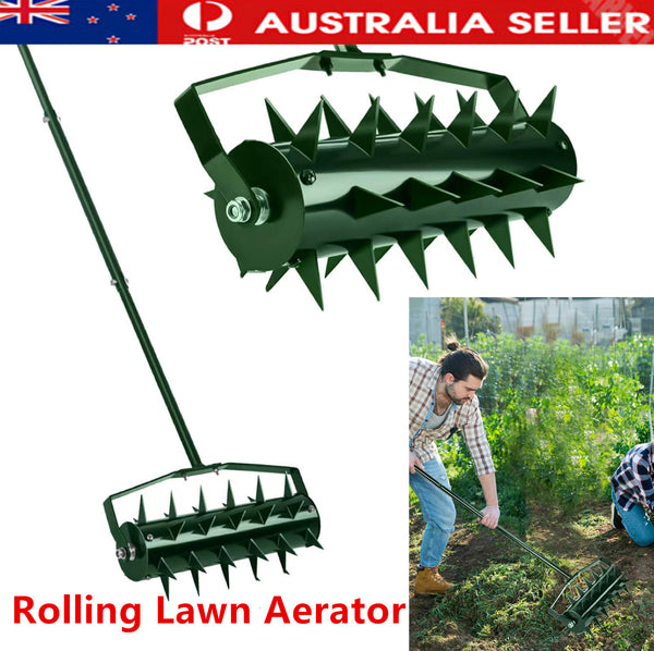 Rolling Lawn Aerator Lawn Aerator Tool Heavy Duty Lawn Soil Penetrator for Yard