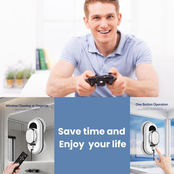 Window Cleaning Robot 5600pa Suction Smart Glass Cleaner Robot Window Washer AU
