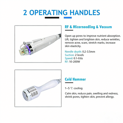 RF Micro-ne-edling Machine w/Cold Hammer-Anti-Aging,Pore Tightening 4 Cartridges