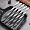 10/20 Pair Stainless Steel Chopsticks Asian Japanese Chopsticks Non-slip Cutlery
