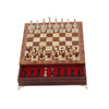 Deluxe Birch 40cm Chess Set Table Wooden Timber with Wooden & Metal Pieces