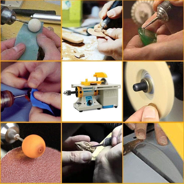 750W Gem Polishing Grinding Machine 5in1 Jewelry Lapidary Saw for Cutting Rocks