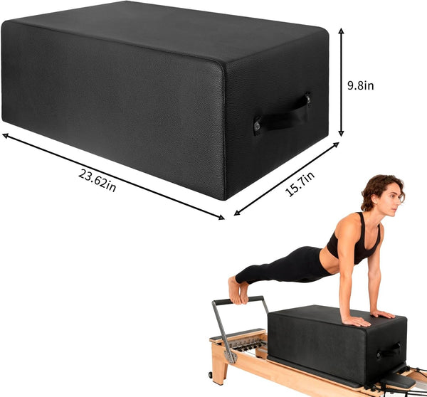 Pilates Reformer Sitting Box Leather Cover for Core Strength and Flexibility