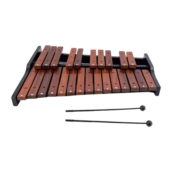 25 Note Xylophone Professional Wooden Glockenspiel Xylophone with Pair Mallet