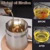 2L Stainless Steel Oil Filter Pot Deep Fryer Pot Oil Tank Kettle for Oil Storage