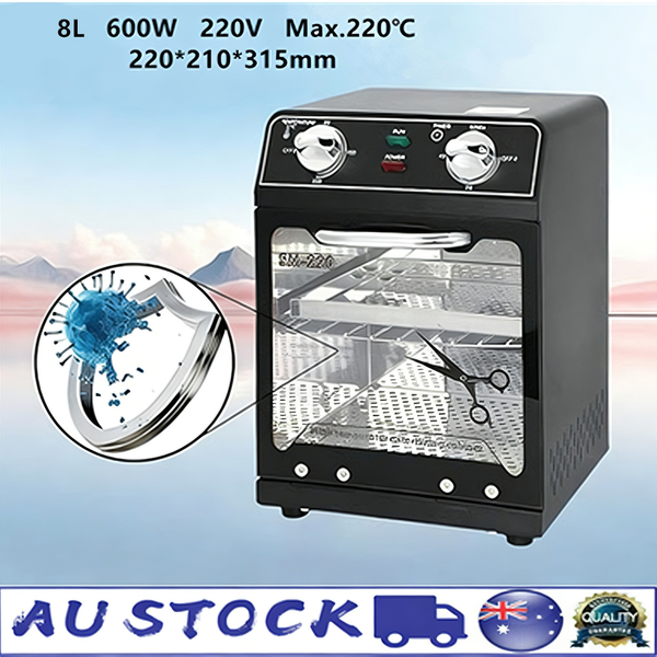 8L Hot Towel Sterilizer Warmer Cabinet Heat Disinfection Beauty Spa Salon Black