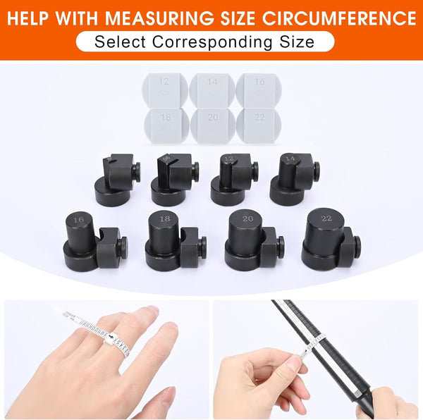 16pcs Ring Bending Tools Heavy Duty Ring Bender with Jewelry Spoon Making Tool