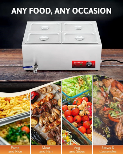 12L Insulated Food Warmer Bain Marie Food Warmer Buffet Warmer Chafing Dish