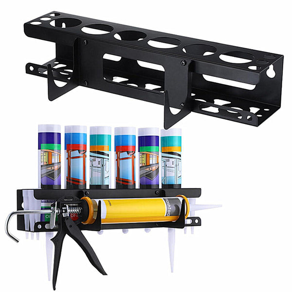 Caulk Mastic Sealant Tube Gun Holder Bracket 6 Holes Heavy Duty Sealant Rack