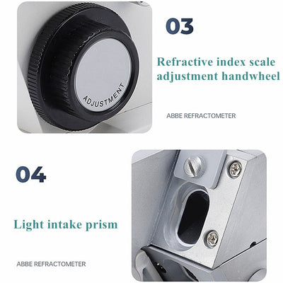 Refractometer Brix Salinity Fruit Sugar Sweetness Tester Abbe Refractometer 2WAJ