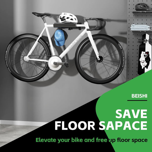 Bike Wall Mount Rack Indoor Bicycle Storage Garage Bike Holder Store Helmet Shoe