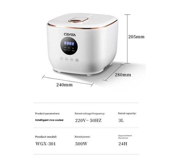 3L Low Carb Rice Cooker Low Sugar Cooker Rice Soup Separating Stainless Steel AU