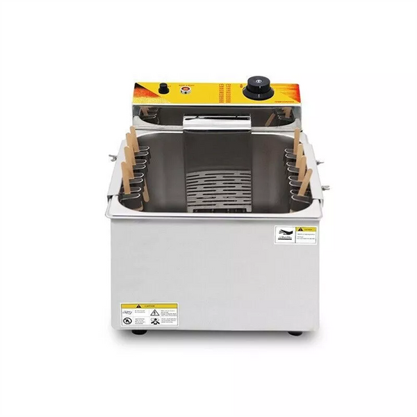 Commercial Electric Deep Fryer 12L Cheese Hot Dog Fryer Corn Dogs&Chip Cooker