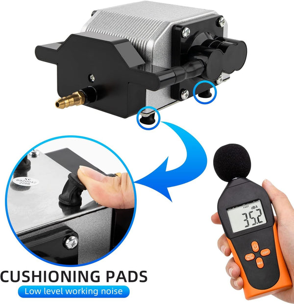 30L/Min Laser Air Assist Pump Engraving Machine Air Compressor Knob Control AU