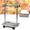 Adjustable Height Bird Perch Play Stand Parrot Playstand With Feeding Bowls