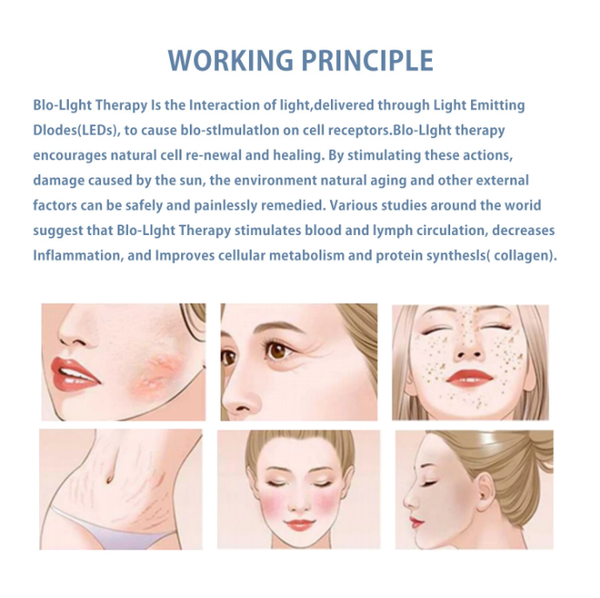 Professional 7 Color LED Facial Photon Light Therapy PDT Lamp Skin Beauty Device