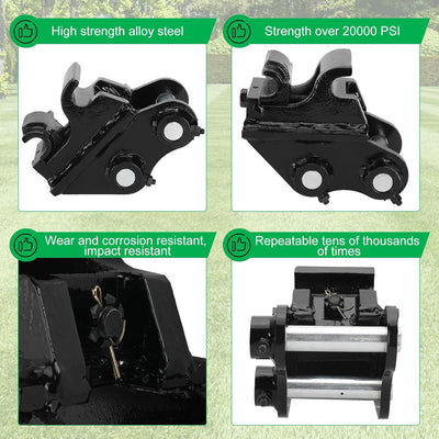 Mini Excavator Quick Coupler Backhoe Attachment Quick Change Hitch Span 90 mm