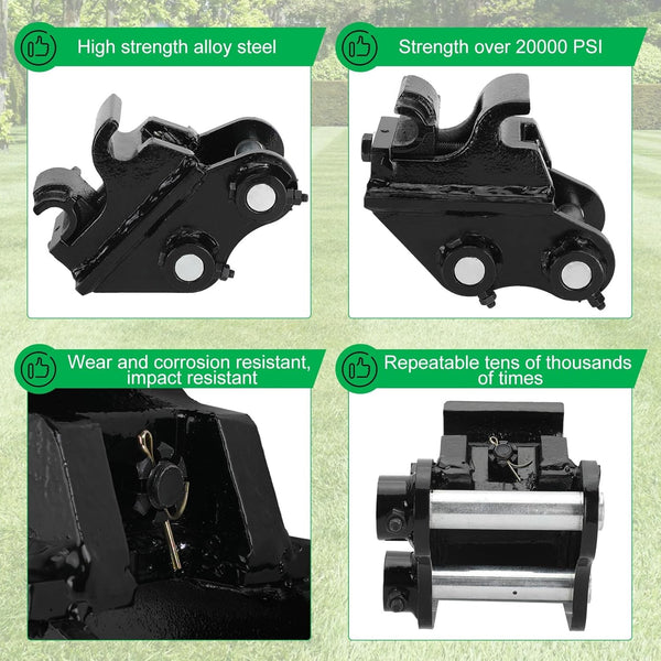 Mini Excavator Quick Coupler Backhoe Attachment Quick Change Hitch Span 90 mm
