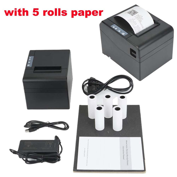 80mm Commercial Thermal Receipt Printer Auto Cutter ESC/POS Print USB Connection