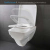Heavy Duty Square Toilet Seat Soft Close Quick Release Easy Cleaning Bathroom AU