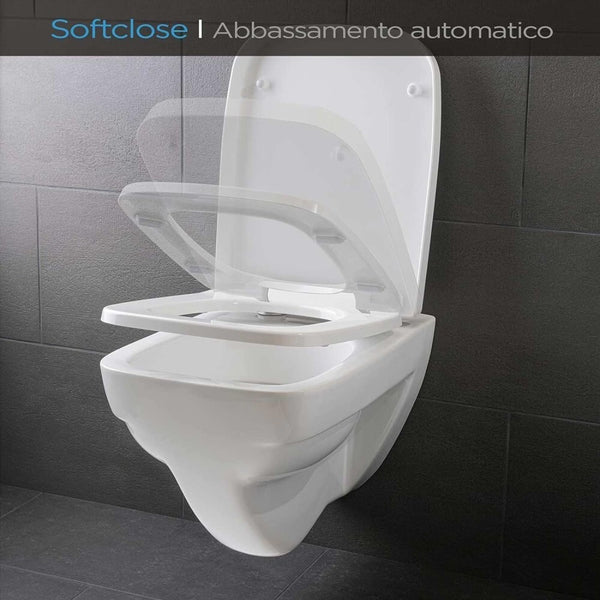 Heavy Duty Square Toilet Seat Soft Close Quick Release Easy Cleaning Bathroom AU