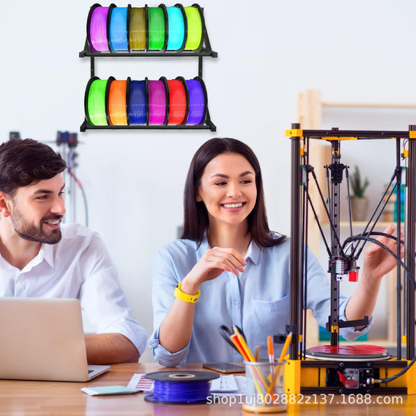 2-Tier 3D Printer Filament Rack Display Holder for 3D Printing Studio Workshop