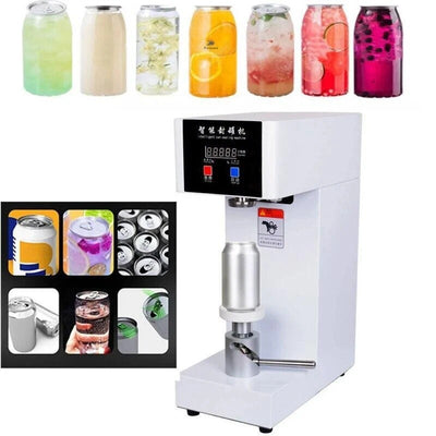 180W Electric Cans Sealer Beverage Seal Machine Milk Tea Drink Bottle Sealer AU