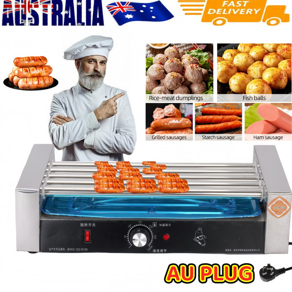 300℃ Electric Hot Dog Roller Machine Commercial Hot Dog Roller Sausage Roller