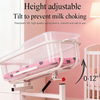 Clear Baby Bassinet Anti-Reflux Hospital Cot Newborn Crib w/ Wheels & Storage