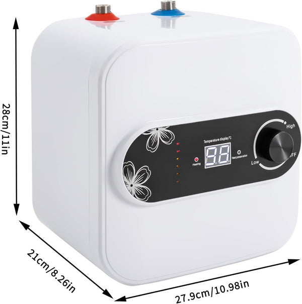 1500W Electric Mini-Tank Water Heater 15L Hot Water System Under Sink Water Tank