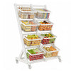 Retail Display Shelf Supermarket Vegetable Fruit Snack Storage Rack & Baskets