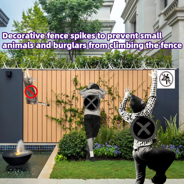 10Pcs Galvanized Wall Spikes Security Outdoor Wall Anti Climb Fencing Spikes