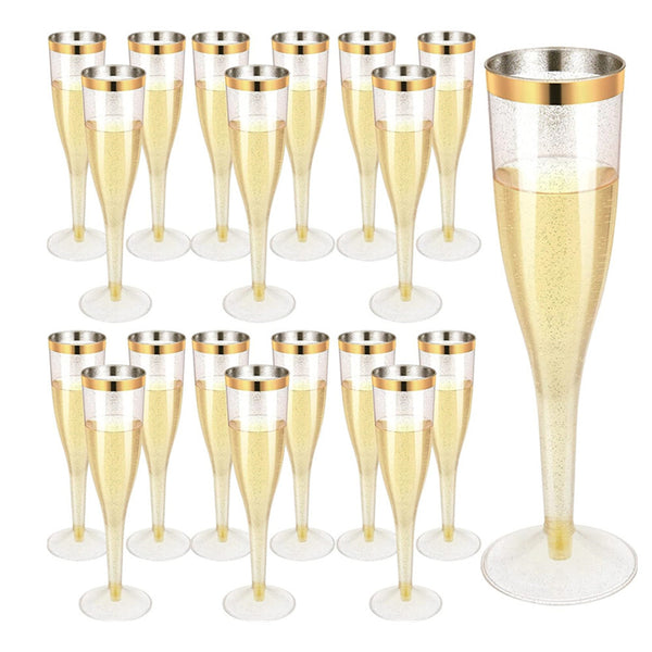 50/100X Bulk Champagne Wine Flutes Glasses Wedding Party Wine Glasses BPA Free