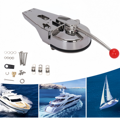 Universal Boat Single Lever Marine Engine Control Handle Top Mount Control Box