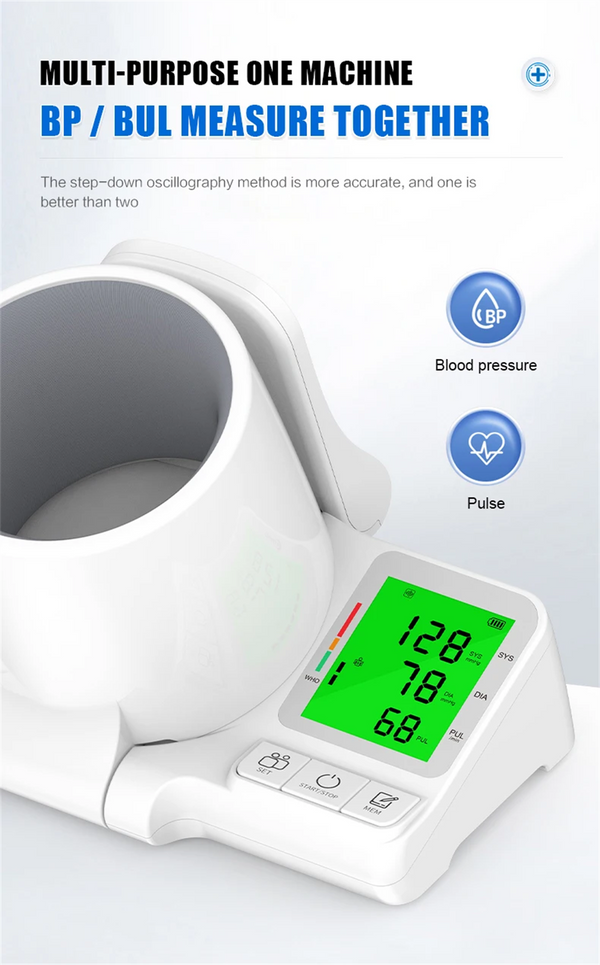 Automatic Blood Pressure Monitor Upper Arm Electronic Sphygmomanometer BP LCD