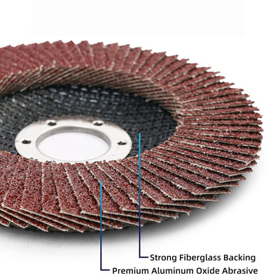 50PCS 125mm 80 Grit Flap Discs Zirconia Grinding Sanding Wheel For Angle Grinder