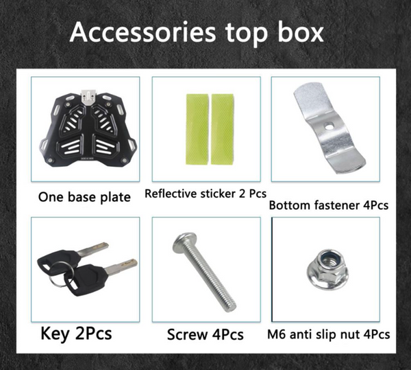 Top Box Motorcycle Luggage Case 65L Universal For BMW Suzuki Harley Honda Yamaha