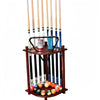 Pool Cue Rack Solid Wood Pool Stick Holder Floor Stand Holds 8 Pool Billiard Cue